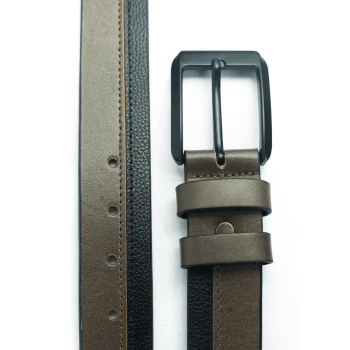 RYDON Textured Two Tone Leather Belt