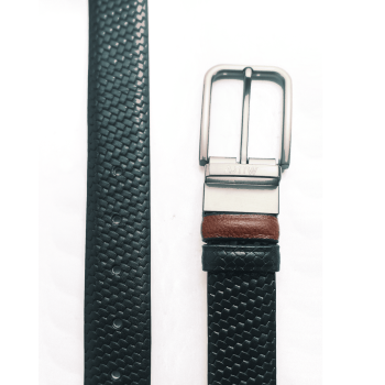 two tone leather belt