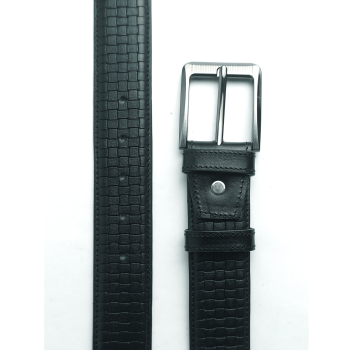 crocodile texture leather belt